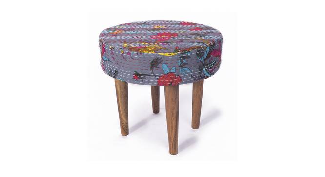 Nayla Ottoman (Bird Print Grey Kantha) by Urban Ladder - Front View Design 1 - 400867