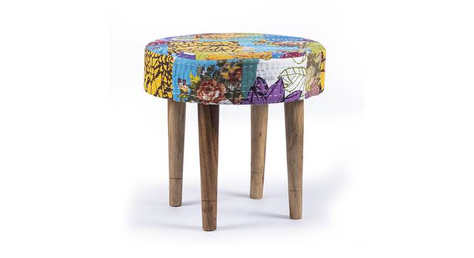 Nayla Ottoman (Multicolor Patch Kantha) by Urban Ladder - Front View Design 1 - 400936
