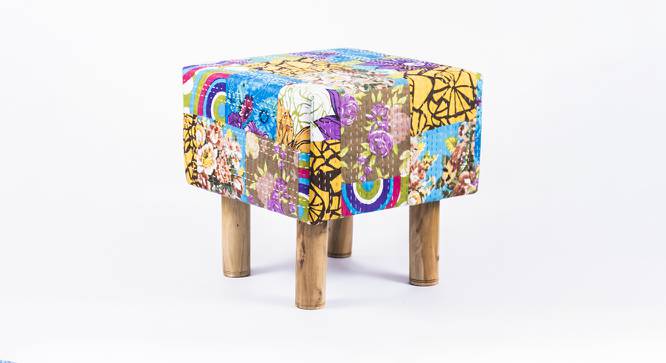 Verona Ottoman (Multicolour Patch Kantha) by Urban Ladder - Front View Design 1 - 400993