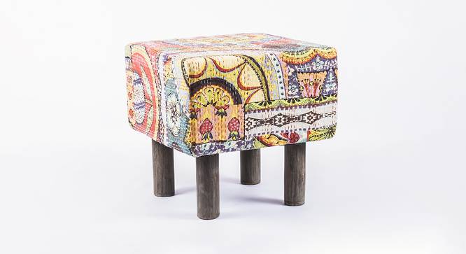 Verona Ottoman (Multicolour Patch Kantha) by Urban Ladder - Front View Design 1 - 400998