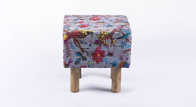Verona Ottoman (Bird Print Grey Kantha) by Urban Ladder - Cross View Design 1 - 401003