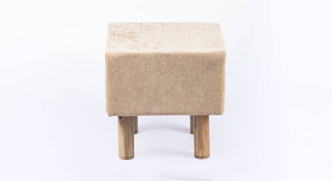 Verona Ottoman (Ivory Sparkle Velvet) by Urban Ladder - Cross View Design 1 - 401005