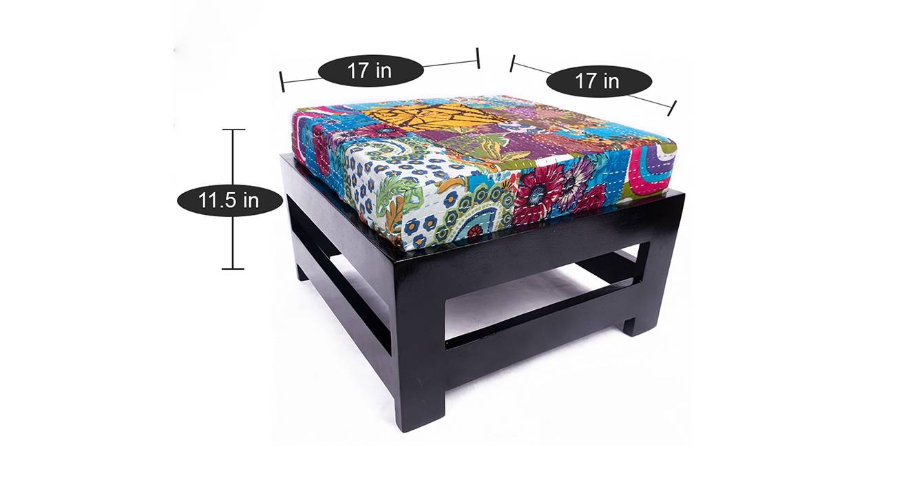 Palus ottoman multicolour patch kantha 6