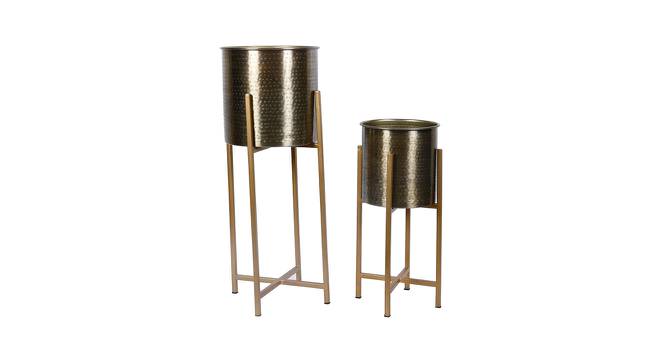 Charlee Planter Set of 2 (Brown) by Urban Ladder - Front View Design 1 - 401130