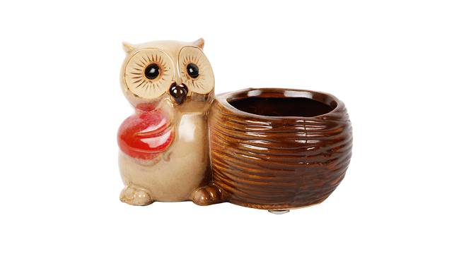 Giselle Planter (Brown) by Urban Ladder - Front View Design 1 - 401148