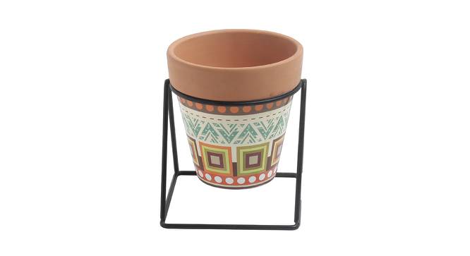 Dahlia Planter (Brown) by Urban Ladder - Front View Design 1 - 401150