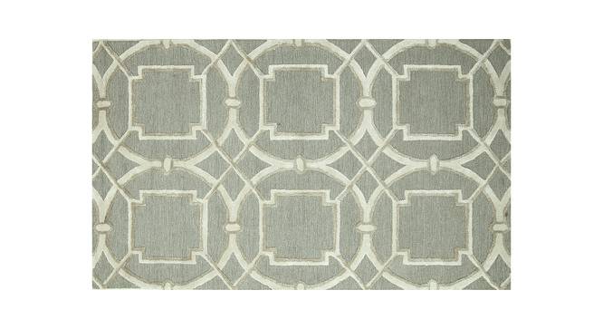 Bastina Carpet (Rectangle Carpet Shape, 244 x 335 cm (96" x 132") Carpet Size, Light Blue - White) by Urban Ladder - Front View Design 1 - 401425