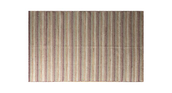 Firawa Carpet (Rectangle Carpet Shape, 244 x 152 cm  (96" x 60") Carpet Size, White - Deep Red) by Urban Ladder - Front View Design 1 - 401755