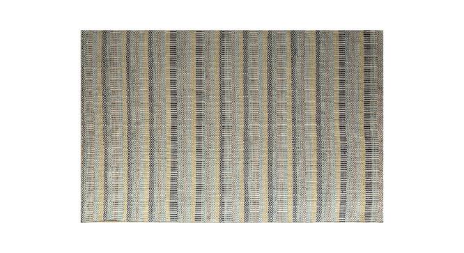 Firawa Carpet (Rectangle Carpet Shape, 244 x 152 cm  (96" x 60") Carpet Size, White - Medieval Blue) by Urban Ladder - Front View Design 1 - 401756