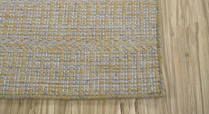 Kaafri Carpet (Rectangle Carpet Shape, Dark Grey - Orange Mandarin, 216 x 155 cm  (85" x 61") Carpet Size) by Urban Ladder - Cross View Design 1 - 402020