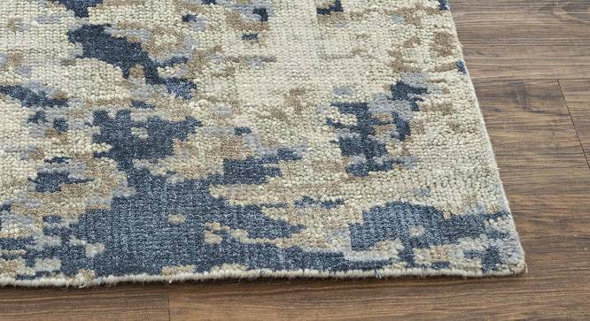 Jeana Carpet (Rectangle Carpet Shape, 244 x 152 cm  (96" x 60") Carpet Size, Dusky Blue - Indigo Blue) by Urban Ladder - Cross View Design 1 - 402043