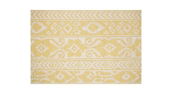 KiIa Carpet (Rectangle Carpet Shape, 244 x 152 cm  (96" x 60") Carpet Size, White - Butter) by Urban Ladder - Front View Design 1 - 402120