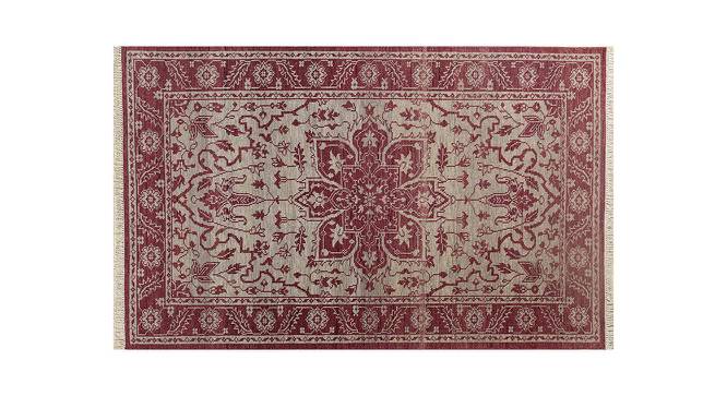 Kourtney Carpet (Rectangle Carpet Shape, Vintage Claret - Silver, 247 x 171 cm (97" x 67") Carpet Size) by Urban Ladder - Front View Design 1 - 402126