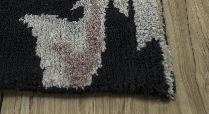 Kasi Carpet (Rectangle Carpet Shape, Ebony - White, 247 x 155 cm  (97" x 61") Carpet Size) by Urban Ladder - Cross View Design 1 - 402153