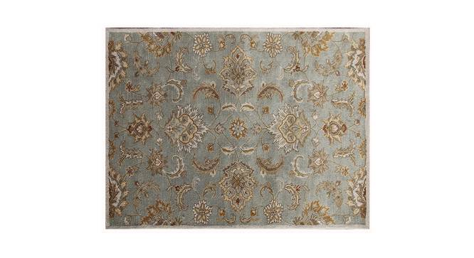Mikol Carpet (Rectangle Carpet Shape, 244 x 152 cm  (96" x 60") Carpet Size, Ice Blue - Antique White) by Urban Ladder - Front View Design 1 - 402271