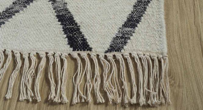 Tilmana Carpet (Rectangle Carpet Shape, White - Ebony, 311 x 244 cm (122" x 96") Carpet Size) by Urban Ladder - Cross View Design 1 - 402537