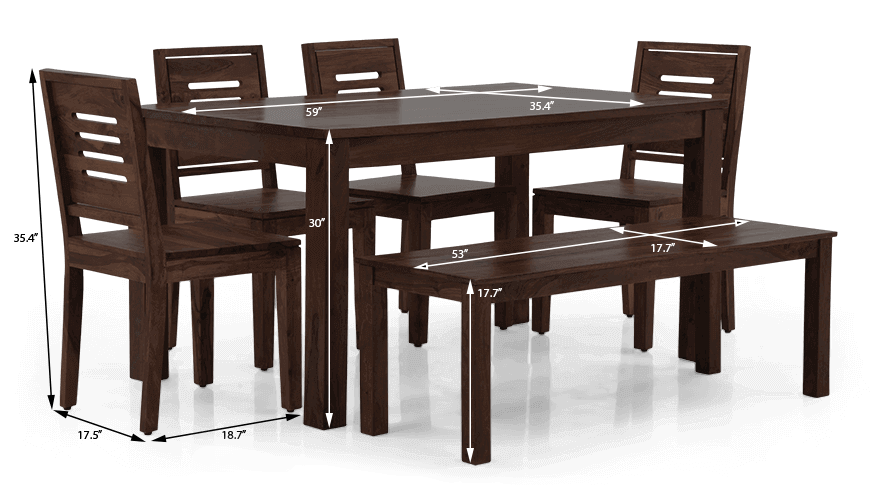 Arabia Capra 6 Seater Dining Table Set With Bench Urban Ladder - Arabia Capra 6 Seater Dining Table Set With Bench Arabia Capra 6 Seater Dining Table Set With Bench Urban Ladder - Arabia Capra 6 Seater Dining Table Set With Bench