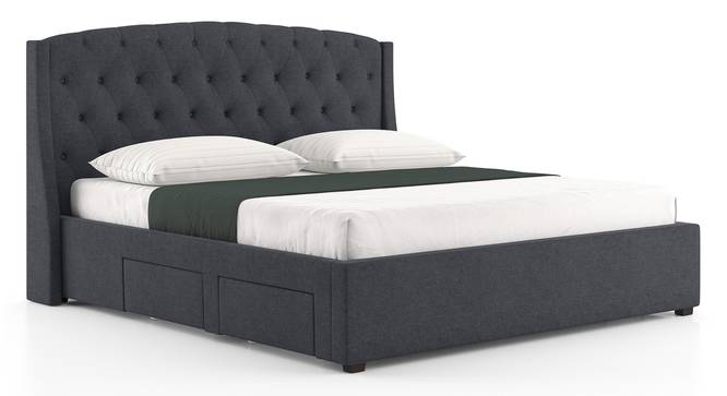 Aspen Upholstered Storage Bed (Grey, King Bed Size) by Urban Ladder - Cross View Design 1 - 402959