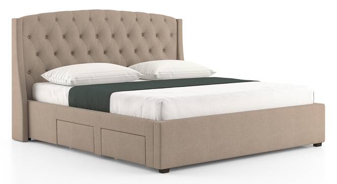 Aspen Upholstered Storage Bed (King Bed Size, Beige) by Urban Ladder - Cross View Design 1 - 402960