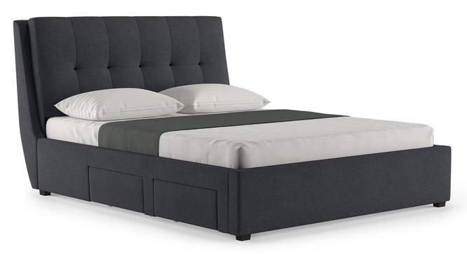 Bornholm Upholstered Storage Bed (Grey, Queen Bed Size) by Urban Ladder - Cross View Design 1 - 402986