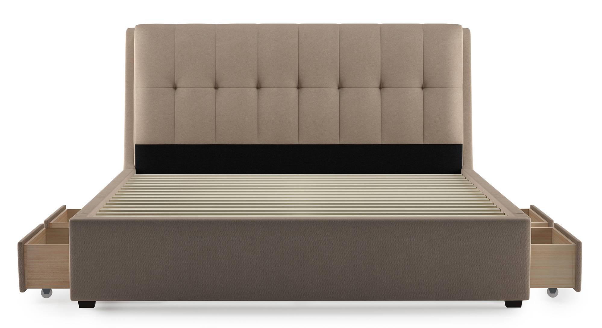 Bornholm Engineered Wood Queen Size Box Storage Upholstered Bed in