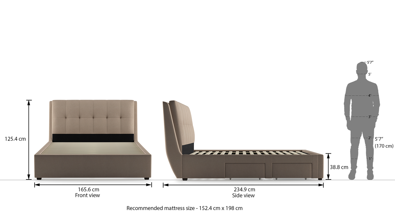 Urban ladder online upholstered bed