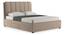 Faroe Upholstered Storage Bed (Queen Bed Size, Beige) by Urban Ladder - Front View Design 1 - 403023