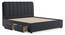 Faroe Upholstered Storage Bed (Grey, King Bed Size) by Urban Ladder - Cross View Design 1 - 403026