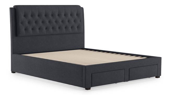 Cassiope Upholstered Storage Bed (Grey, Queen Bed Size) by Urban Ladder - Cross View Design 1 - 403029