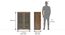 Hubert Low Kitchen Display Cabinet (Warm Walnut Finish) by Urban Ladder - Design 1 Dimension - 403070