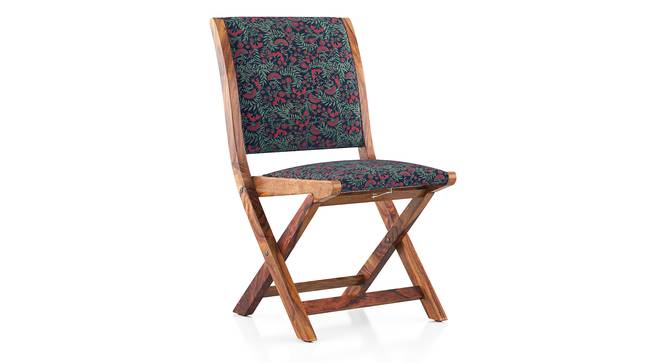 Bellucci Folding Chair (Teak Finish, Blue Floral) by Urban Ladder - Cross View Design 1 - 403079