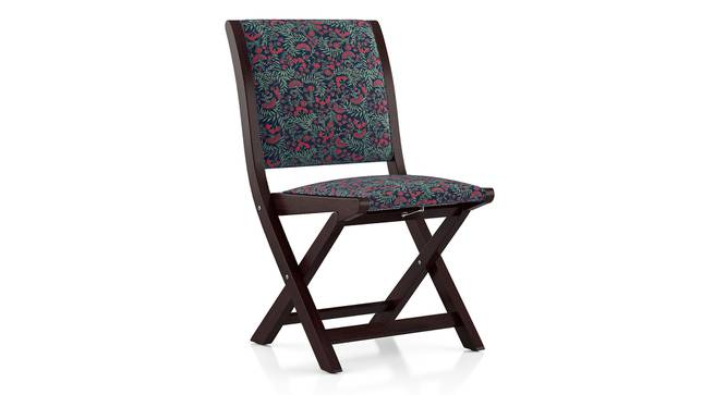 Bellucci Folding Chair (Mahogany Finish, Blue Floral) by Urban Ladder - Cross View Design 1 - 403080