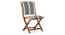 Bellucci Folding Chair (Teak Finish, Black & White) by Urban Ladder - Cross View Design 1 - 403081