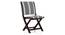 Bellucci Folding Chair (Mahogany Finish, Black & White) by Urban Ladder - Cross View Design 1 - 403082