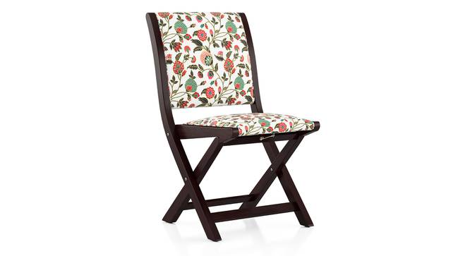 Bellucci Folding Chair (Mahogany Finish, Beige Floral) by Urban Ladder - Cross View Design 1 - 403084