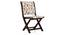 Bellucci Folding Chair (Mahogany Finish, Beige Floral) by Urban Ladder - Cross View Design 1 - 403084