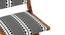 Bellucci Folding Chair (Teak Finish, Black & White) by Urban Ladder - Rear View Design 1 - 403099