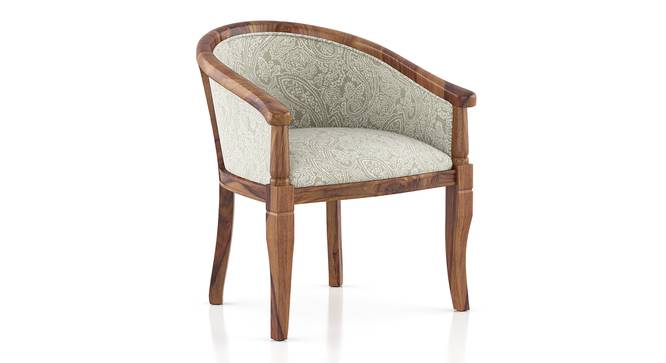 Florence Armchair (Teak Finish, Monochrome Paisley) by Urban Ladder - Cross View Design 1 - 403115