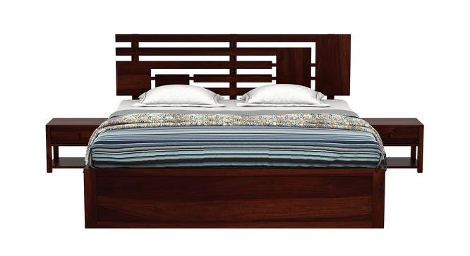 Borneo Bed With Hydraulic Storage (Walnut Finish, King Bed Size) by Urban Ladder - Cross View Design 1 - 403174