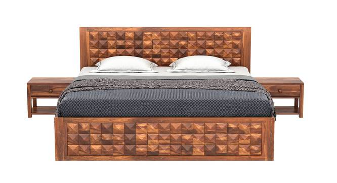 Diamond Bed With Storage (Teak Finish, King Bed Size) by Urban Ladder - Cross View Design 1 - 403175