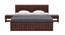 Diamond Bed With Storage (Walnut Finish, Queen Bed Size) by Urban Ladder - Cross View Design 1 - 403178