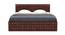 Diamond Bed With Storage (Walnut Finish, King Bed Size) by Urban Ladder - Rear View Design 1 - 403191
