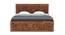 Flamingo Bed With Hydraulic Storage (Teak Finish, King Bed Size) by Urban Ladder - Rear View Design 1 - 403193