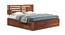 Borneo Bed With Hydraulic Storage (Teak Finish, King Bed Size) by Urban Ladder - Design 1 Side View - 403194