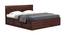 Diamond Bed With Storage (Walnut Finish, King Bed Size) by Urban Ladder - Design 1 Side View - 403198