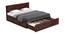 Diamond Bed With Storage (Walnut Finish, King Bed Size) by Urban Ladder - Design 1 Close View - 403205
