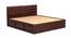 Diamond Bed With Storage (Walnut Finish, Queen Bed Size) by Urban Ladder - Front View Design 1 - 403220