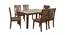 Arnold 6 Seater Dining Set (Beige, Gloss Finish) by Urban Ladder - Front View Design 1 - 403488