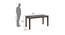 Adrian 4 Seater Dining Set with Bench (Dark Walnut, Matte Finish) by Urban Ladder - Design 1 Dimension - 403546