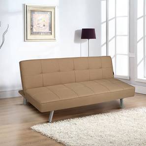 Office Sofas Design Felicia 3 Seater Click Clack Sofa cum Bed In Dark Beige Colour